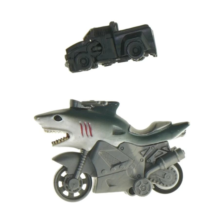 Legetøjsmotorcykel og lastbil (str. 8,5 cm)