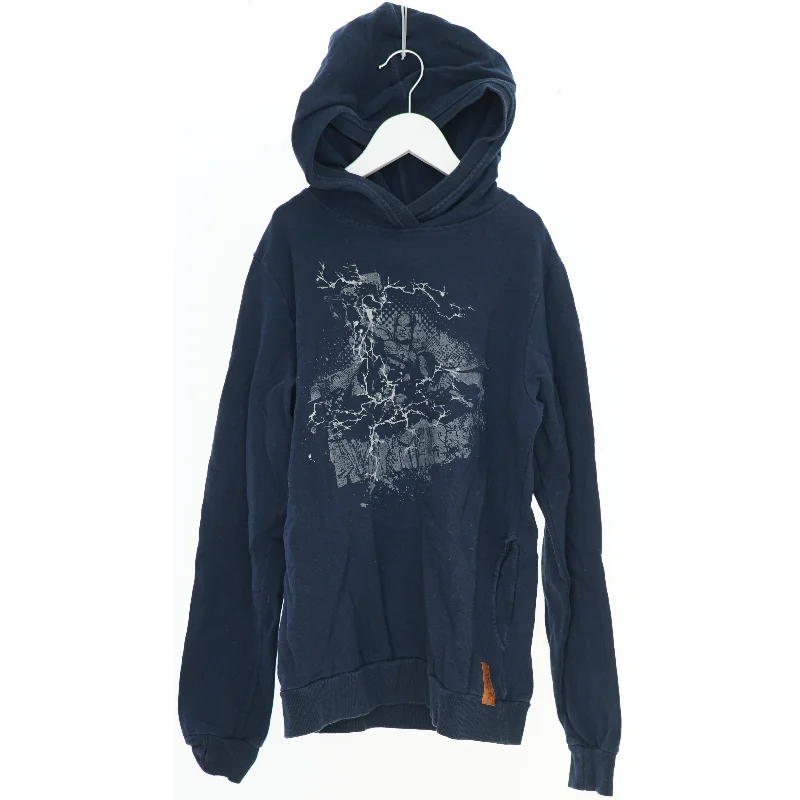 Mørkeblå hættetrøje med print fra Wheat (str. 152)