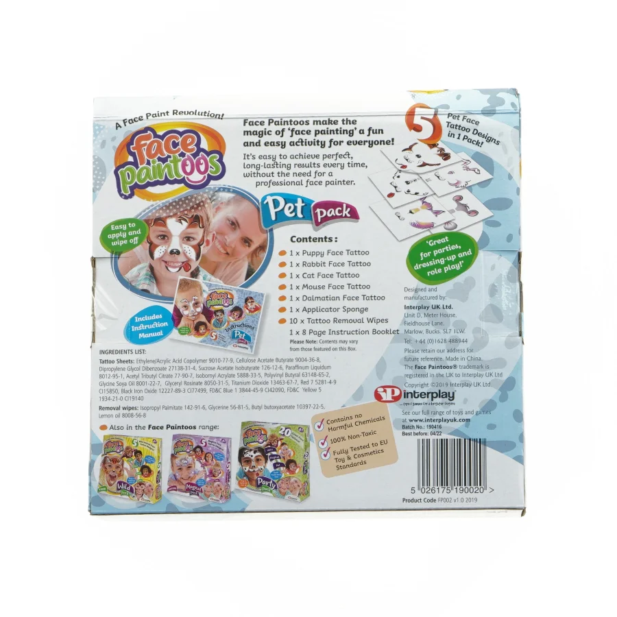 Ansigtsmaling (str. 22 x 22 x 5 cm)