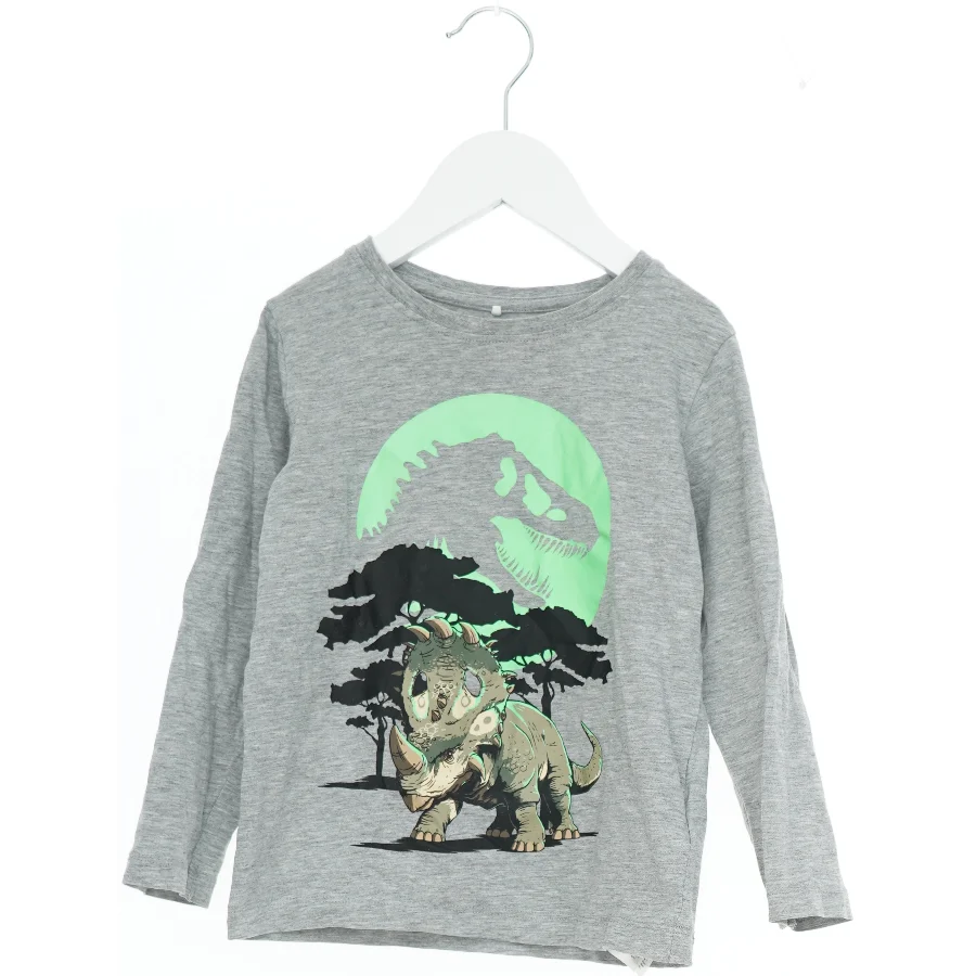 Grå langærmet trøje med dinosaur print fra Name It (str. 110)
