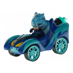 Racerbil med figur (str. L 17 cm)