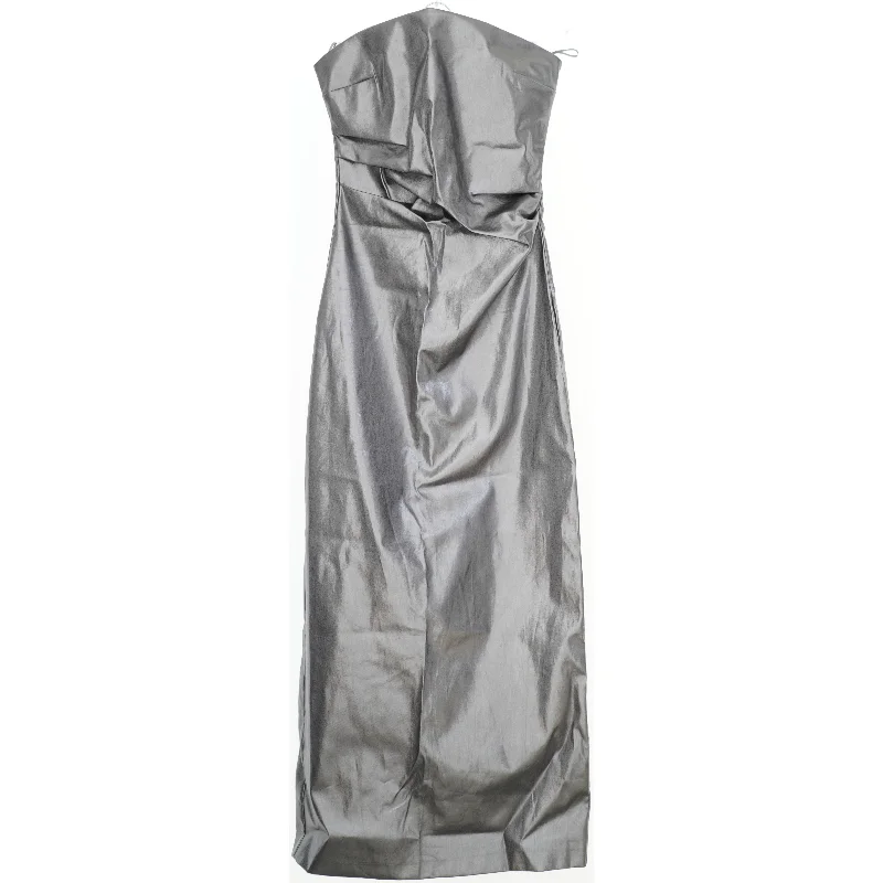 Lang sølvfarvet kjole fra Zara (str. XS)