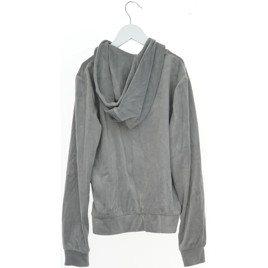 Grå hættetrøje med lynlås fra Gina Tricot (str. S)