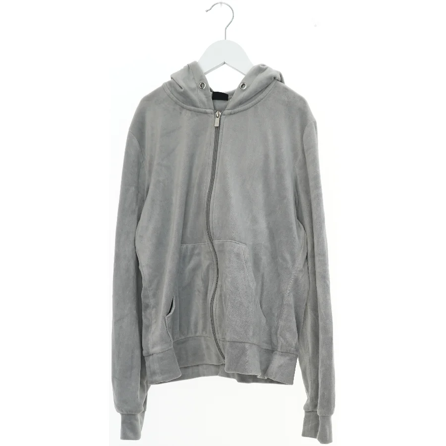 Grå hættetrøje med lynlås fra Gina Tricot (str. S)