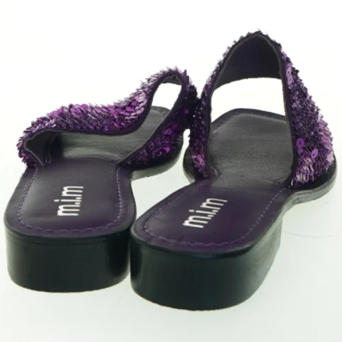 Sorte sandaler med lilla pailletter fra Mim (str. 43 )