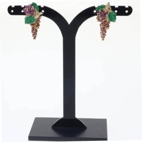 Vindrueklase øreringe (str. 3 x 1 cm)