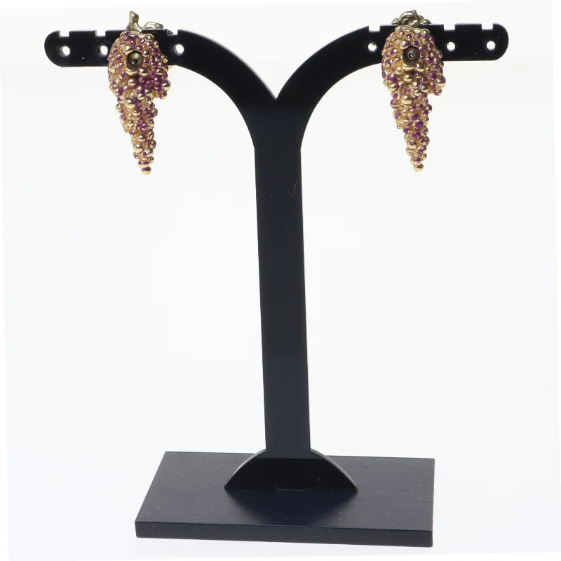 Vindrueklase øreringe (str. 3 x 1 cm)