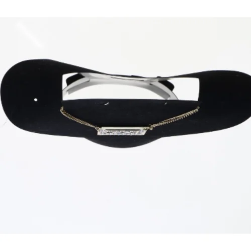 Guldfarvet halskæde med kassettebånd vedhæng (str. 65 cm)