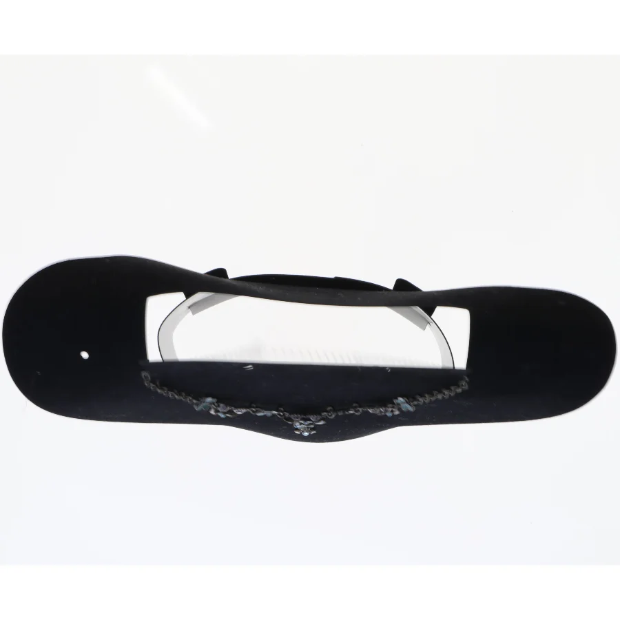 Damehalskæde med blå sten (str. 48 cm)