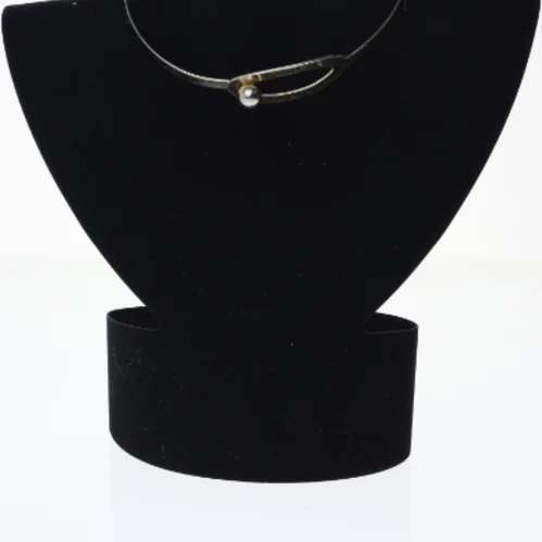 Guldarmbånd med perle (str. 11 cm)