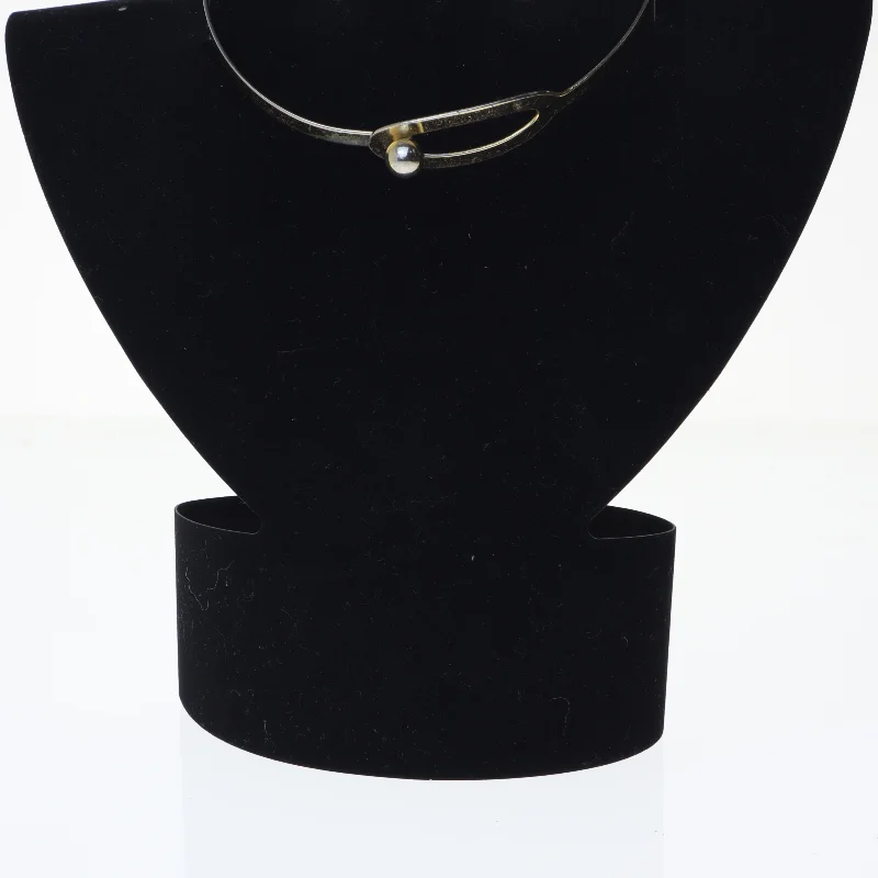 Guldarmbånd med perle (str. 11 cm)