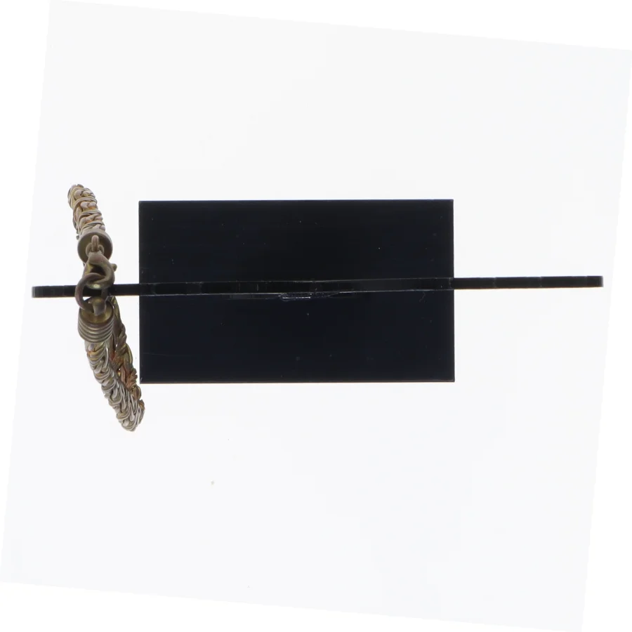 Guldfarvet fletarmbånd (str. 19 cm)