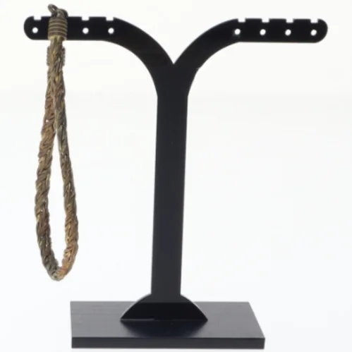 Guldfarvet fletarmbånd (str. 19 cm)