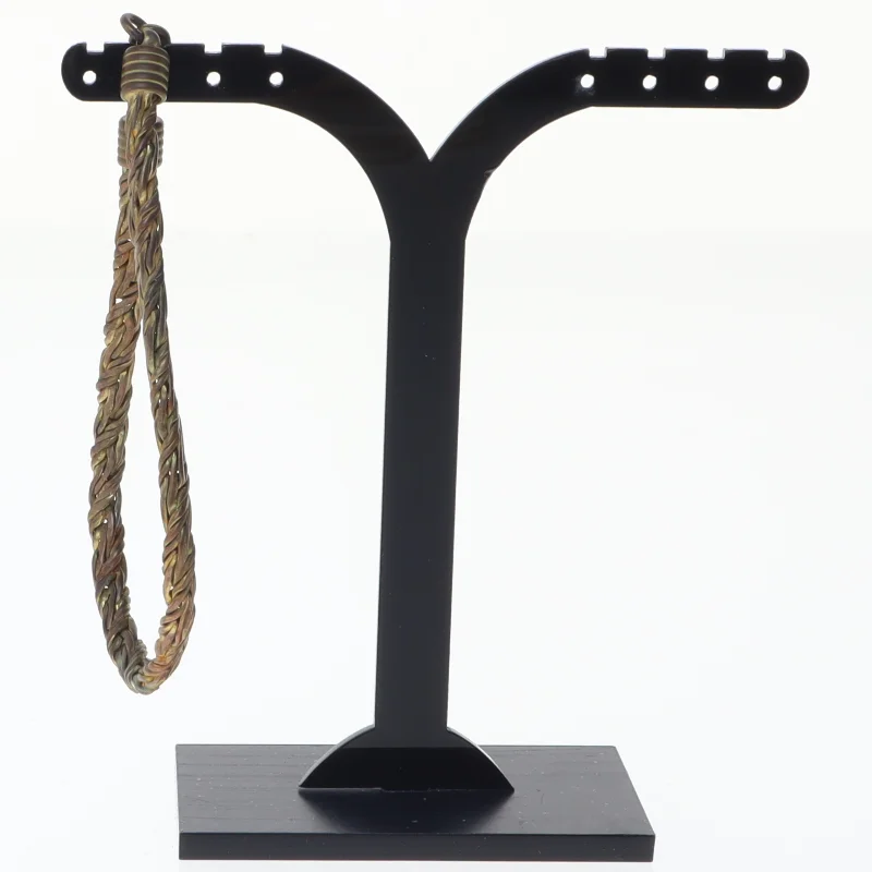 Guldfarvet fletarmbånd (str. 19 cm)