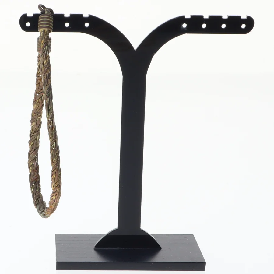 Guldfarvet fletarmbånd (str. 19 cm)