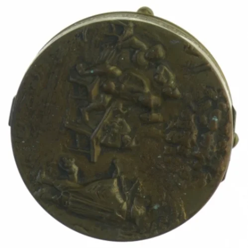 Antik messing æske (str. 12 x 4 cm)