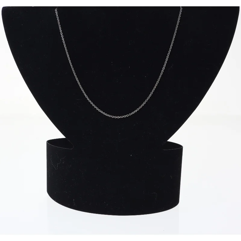 Sølvfarvet halskæde (str. 50 cm)