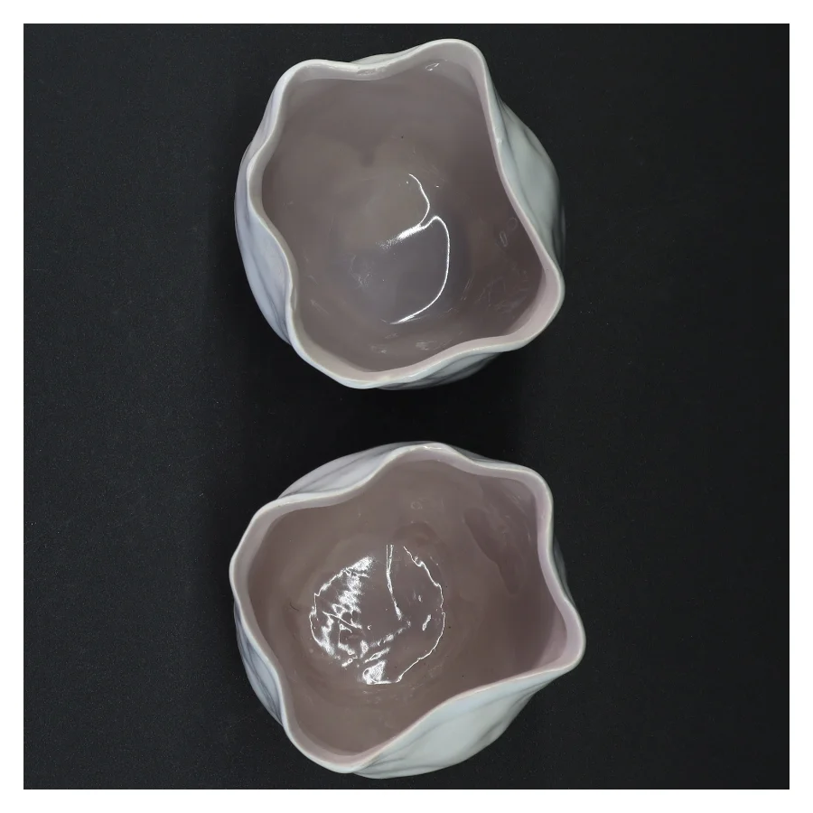 Hvide keramikpotter (str. 10 x 10 cm)