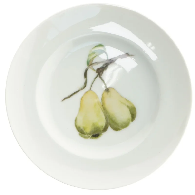 Porcelænstallerkener med frugt motiver