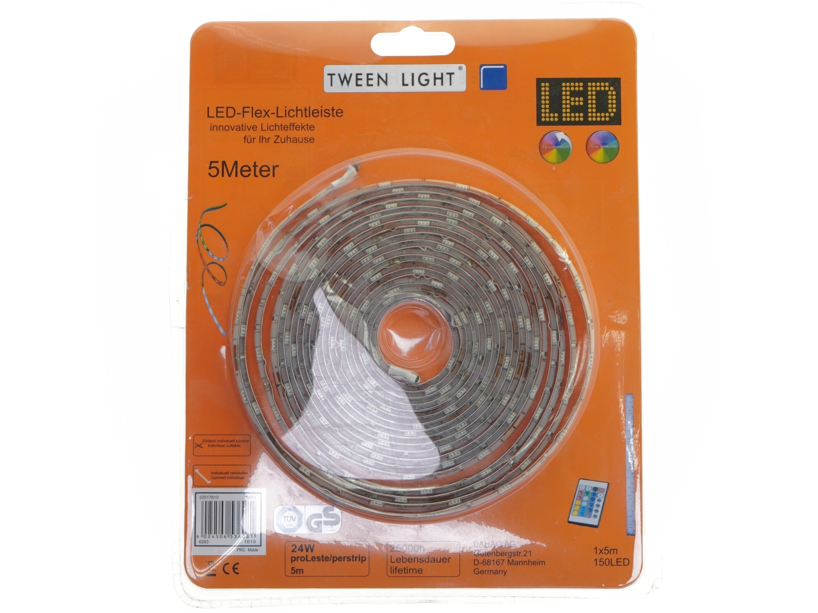Farveskiftende LED-lysbånd, 5 m fra Tween Light (str. 5 m)