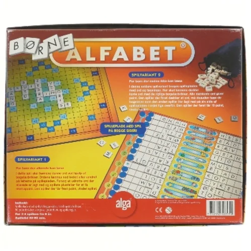 Børne Alfabet brætspil fra Alga (str. 32x26 cm)