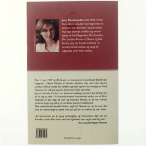 Jeg var Amelia Earhart : roman af Jane Mendelsohn (Bog)