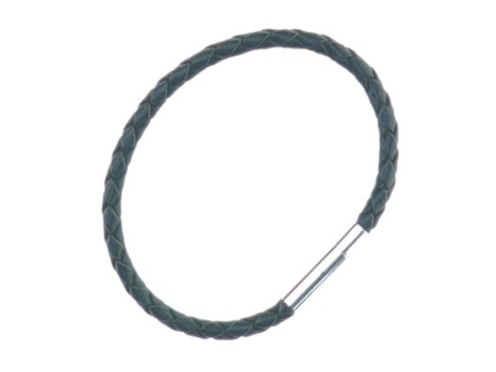 flettet læder armbånd (str. 7 cm)