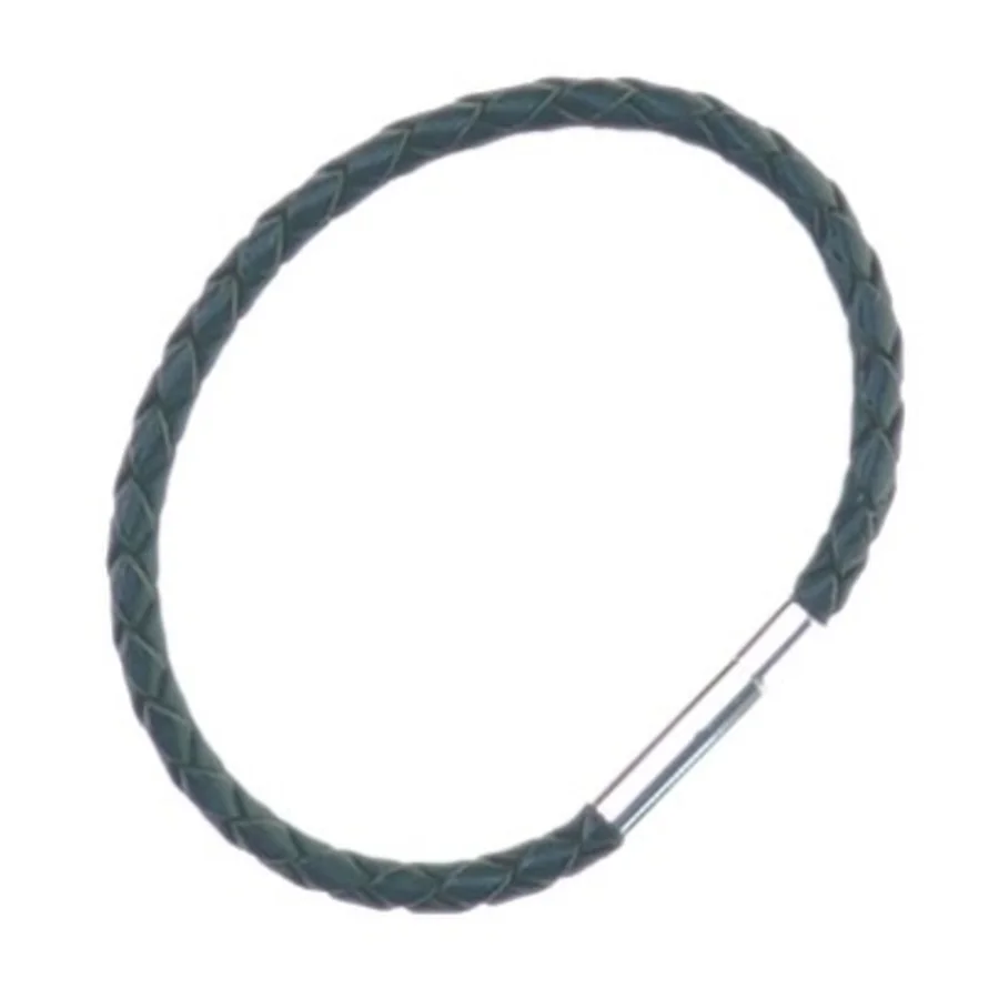 flettet læder armbånd (str. 7 cm)