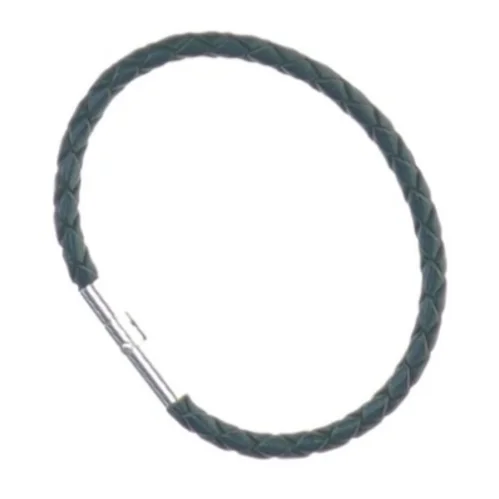 flettet læder armbånd (str. 7 cm)