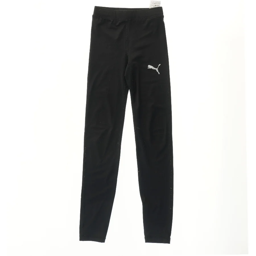 Lange sorte leggings fra Puma (str. 146)