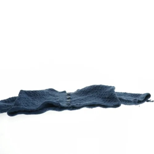 Blå strik cardigan til barn i ren uld (str. Bryst, 30 cm. længde 25. cm)