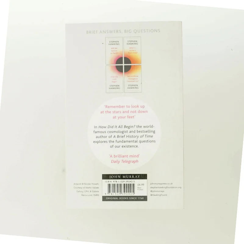 How Did It All Begin? af Stephen Hawking (Bog)