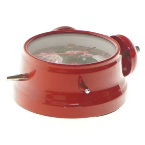 Vintage analog vækkeur med Mao-motiv (str. Ø 7 cm)