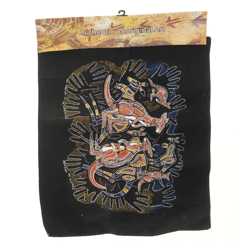 Australsk Aboriginsk  kunstvægophæng fra Christian Bity (str. 50x42 cm)