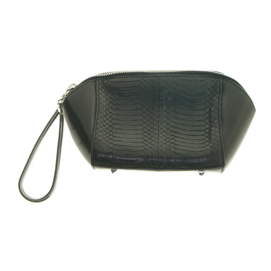 Sort læder clutch fra Alexander Wang (str. 23,5x12,5 cm)