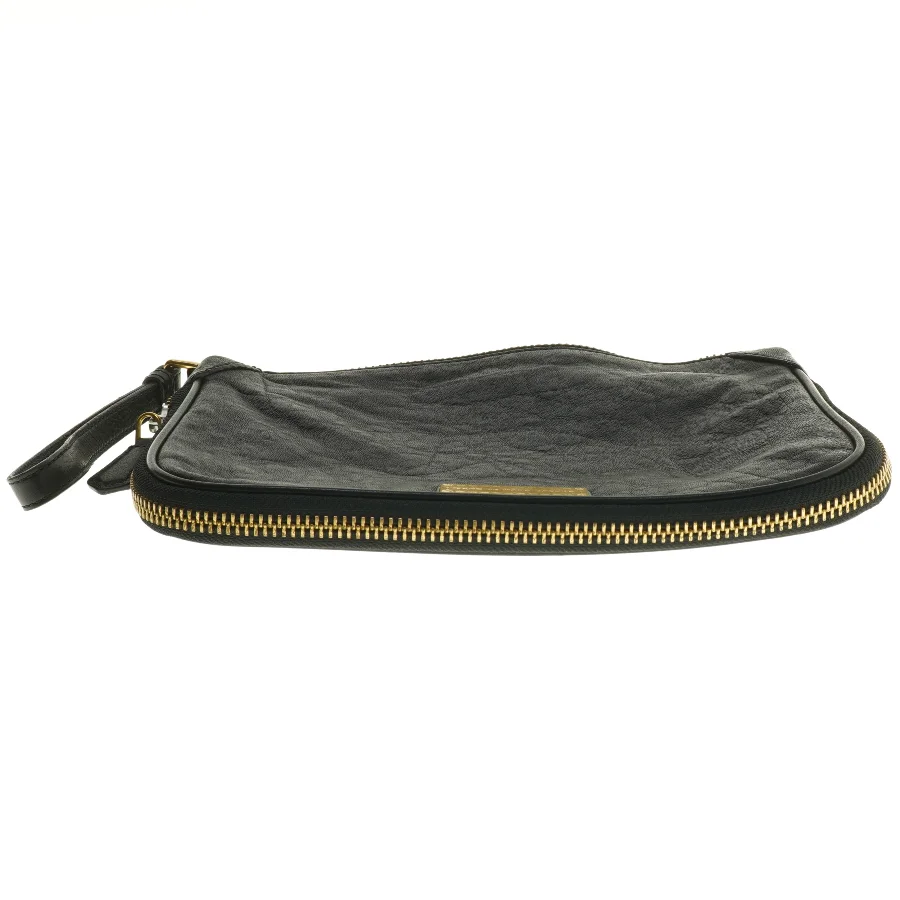 Sort læder clutch med lynlås fra Marc Jacobs (str. 28x20 cm)