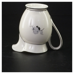 Kande med blomstermotiv fra Københavns Porcellains Maleri (str. 11 x 8 cm)