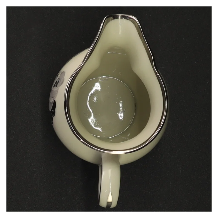 Flødekande med blomstermotiv fra Københavns Porcellains Maleri (str. 11 x 8 cm)