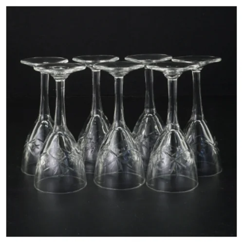 6 Krystal rødvinsglas (str. 12 x 5 og en halv cm)