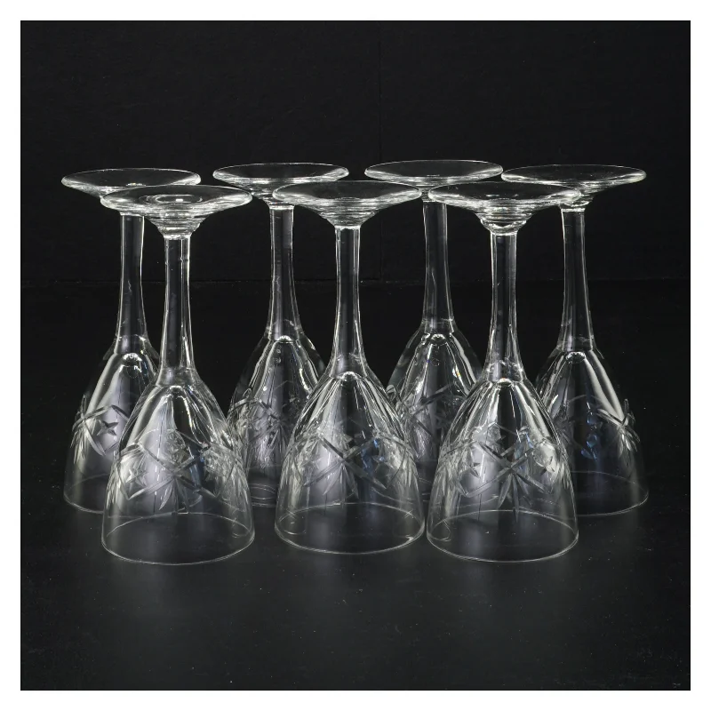 6 Krystal rødvinsglas (str. 12 x 5 og en halv cm)