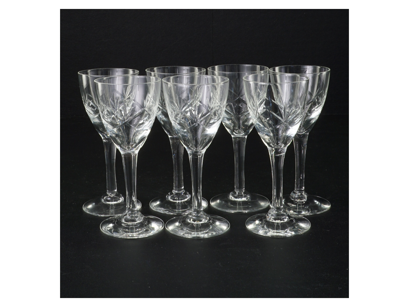 6 Krystal rødvinsglas (str. 12 x 5 og en halv cm)