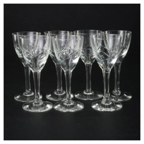 6 Krystal rødvinsglas (str. 12 x 5 og en halv cm)