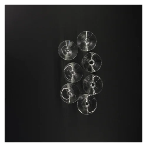 6 Krystal rødvinsglas (str. 12 x 5 og en halv cm)