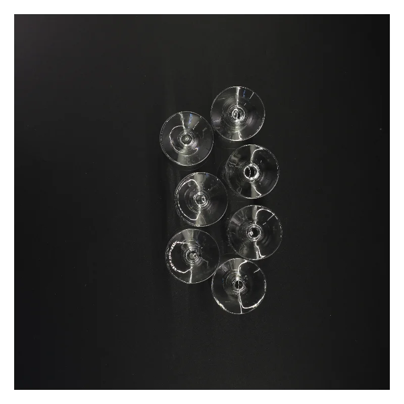 6 Krystal rødvinsglas (str. 12 x 5 og en halv cm)