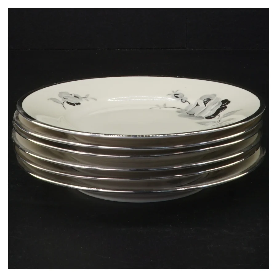 6 Porcelænstallerkener fra Københavns Porcellains Maleri (str. Diameter 16 cm)
