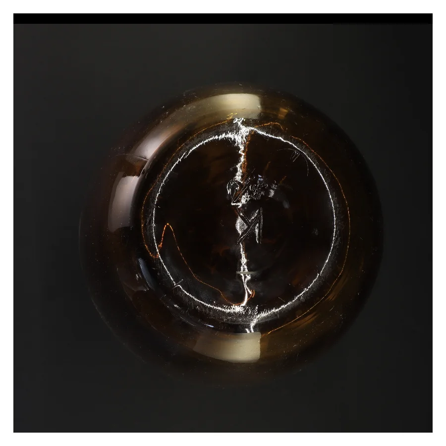 Brun glasflaske (str. 34 x 20 cm)