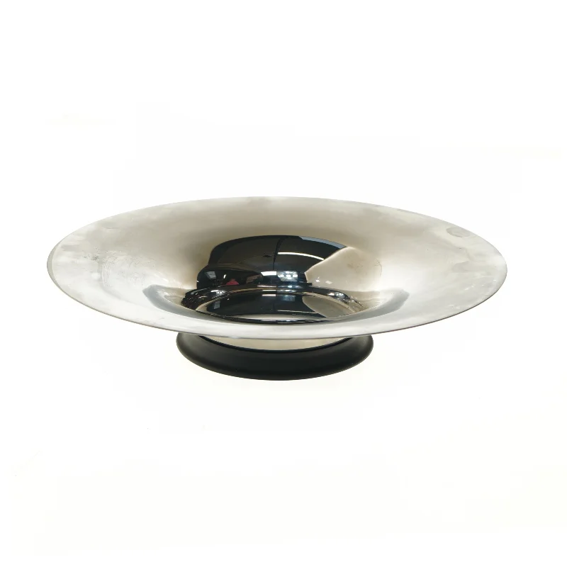 Rustfri stål fad på fod fra Erik Bagger (str. Ø 34 cm)