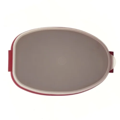 Rød plastkontainer med låg fra Tupperware (str. Ø 29x Ø 19x14,5 cm)