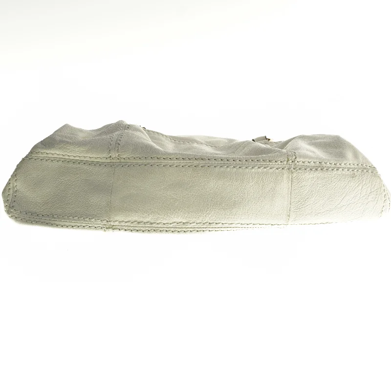 Hvid lædertaske fra Smith & Canova (str. 45x30 cm)