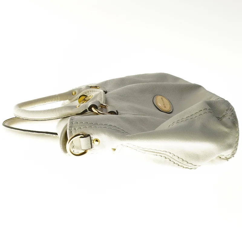 Hvid lædertaske fra Smith & Canova (str. 45x30 cm)